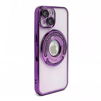 iLike Apple iPhone 15 Pro IH MagSafe Hidden Stand -kotelo violetti