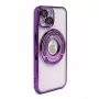 iLike Apple iPhone 15 Pro Max IH MagSafe Hidden Stand -kotelo violetti