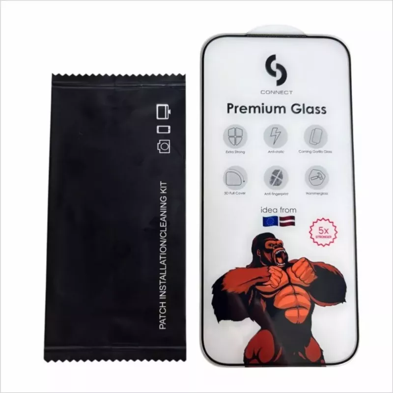 Connect Samsung Galaxy S23 Privacy 2.5D Silk Full Cover antistaattinen vahvempi musta
