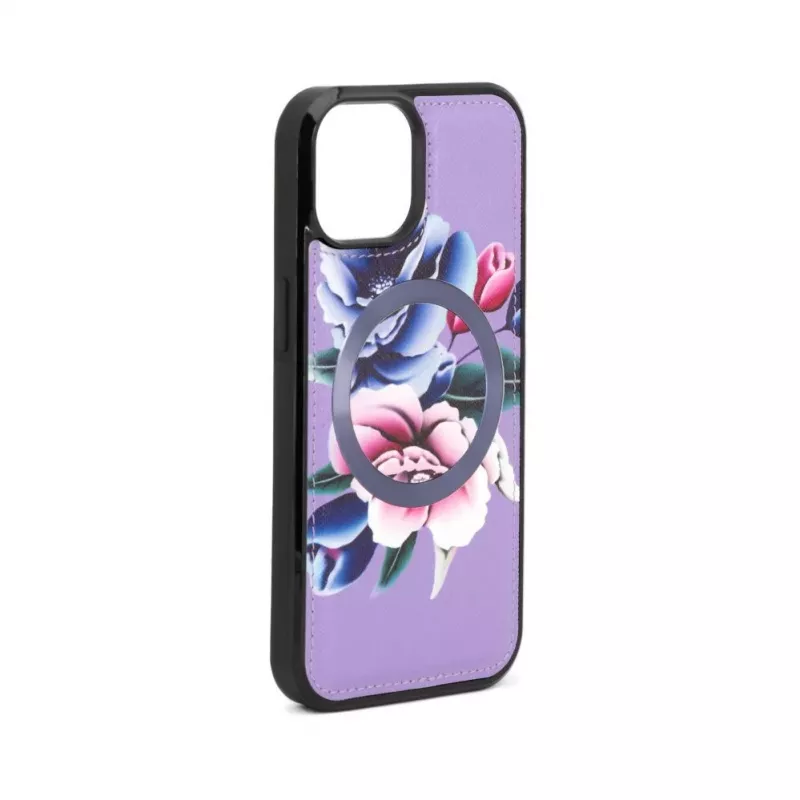 Evelatus Apple iPhone 15 lompakko- ja ohut suojakotelo violetti