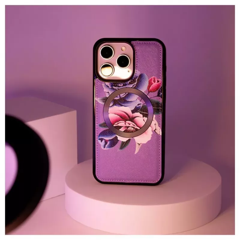 Evelatus Apple iPhone 15 Pro lompakko- ja ohut suojakotelo violetti