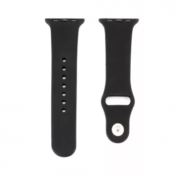 Connect Watch 38/40/41 mm silikoninen loop-ranneke kelloon (110 mm S/M) musta