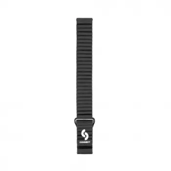 Connect 20 mm Flat Head nahka-silikoni loop-magneettiranneke (130 mm M/L) musta