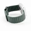 Connect 20 mm Flat Head nahka-silikoni loop-magneettiranneke kelloon (130 mm M/L) metsänvihreä