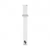 Connect 22 mm Flat Head nahka-silikoni loop-magneettiranneke kelloon (130 mm M/L) valkoinen
