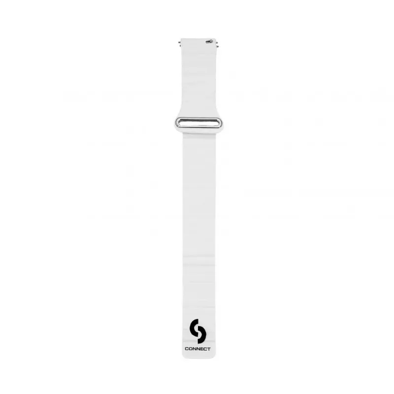 Connect 22 mm Flat Head nahka-silikoni loop-magneettiranneke kelloon (130 mm M/L) valkoinen