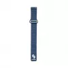 Connect 22 mm Flat Head nahka-silikoni loop-magneettiranneke kelloon (130 mm M/L) keskiyönsininen
