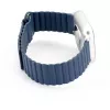 Connect 22 mm Flat Head nahka-silikoni loop-magneettiranneke kelloon (130 mm M/L) keskiyönsininen