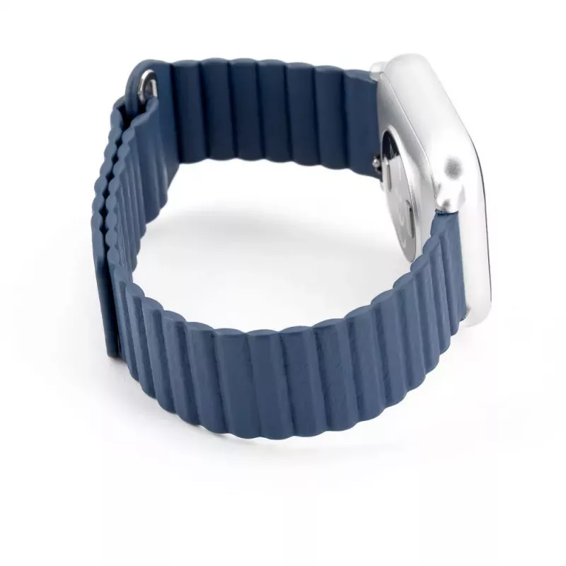 Connect 22 mm Flat Head nahka-silikoni loop-magneettiranneke kelloon (130 mm M/L) keskiyönsininen
