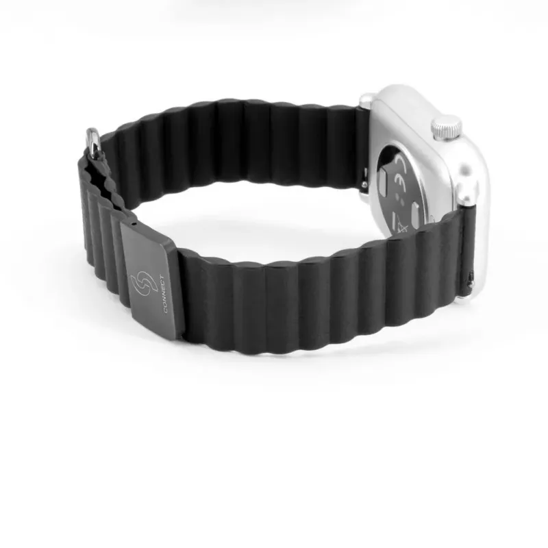 Connect 20 mm Cortical Back Buckle magneettikiinnitteinen ranneke kelloon (130 mm M/L) musta