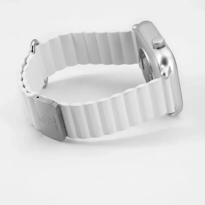Connect 22 mm Cortical Back Buckle magneettikiinnitteinen ranneke kelloon (130 mm M/L) valkoinen