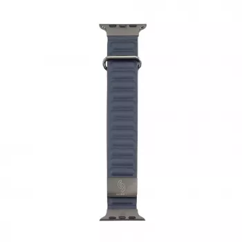 Connect Watch 42/44/45 mm premium-PU-nahka magneettinen loop-ranneke indigonsininen