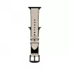 Connect Watch 38/40/41mm silikonipaikattu nahkaranneke (132mm M/L) valkoinen
