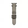 Connect Watch 38/40/41mm silikonipaikattu nahkaranneke (132mm M/L) hopea