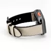 Connect Watch 42/44/45mm silikonipaikattu nahkaranneke (132mm M/L) valkoinen