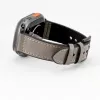 Connect Watch 42/44/45mm silikonipaikattu nahkaranneke (132mm M/L) hopea