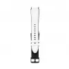 Connect 20mm silikonipaikattu nahkaranneke (130mm M/L) valkoinen