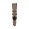 Connect 20mm silikonipaikattu nahkaranneke (130mm M/L) taupe