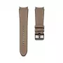 Connect 20mm silikonipaikattu nahkaranneke (130mm M/L) taupe