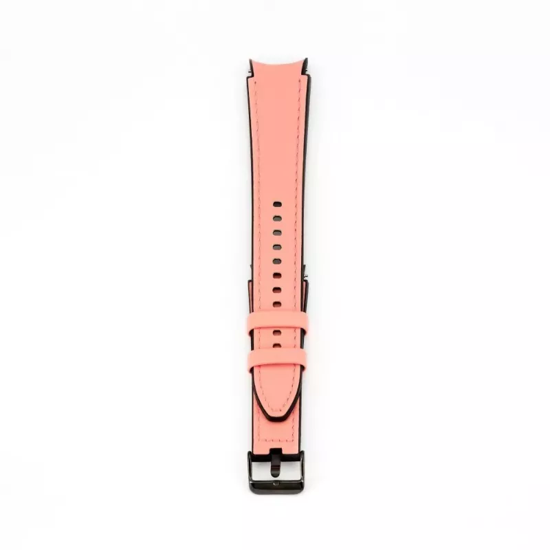 Connect 20mm silikonipaikattu nahkaranneke (130mm M/L) pinkki