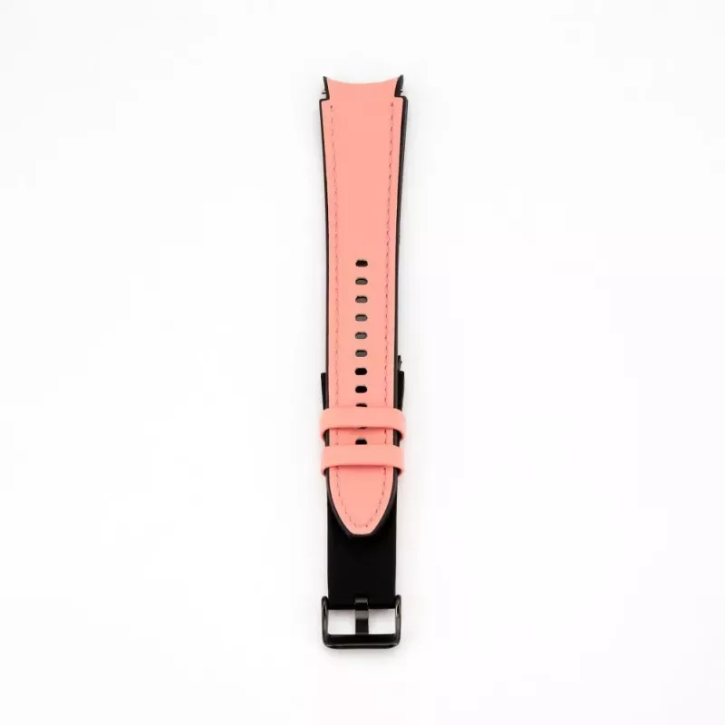 Connect 20mm silikonipaikattu nahkaranneke (130mm M/L) pinkki