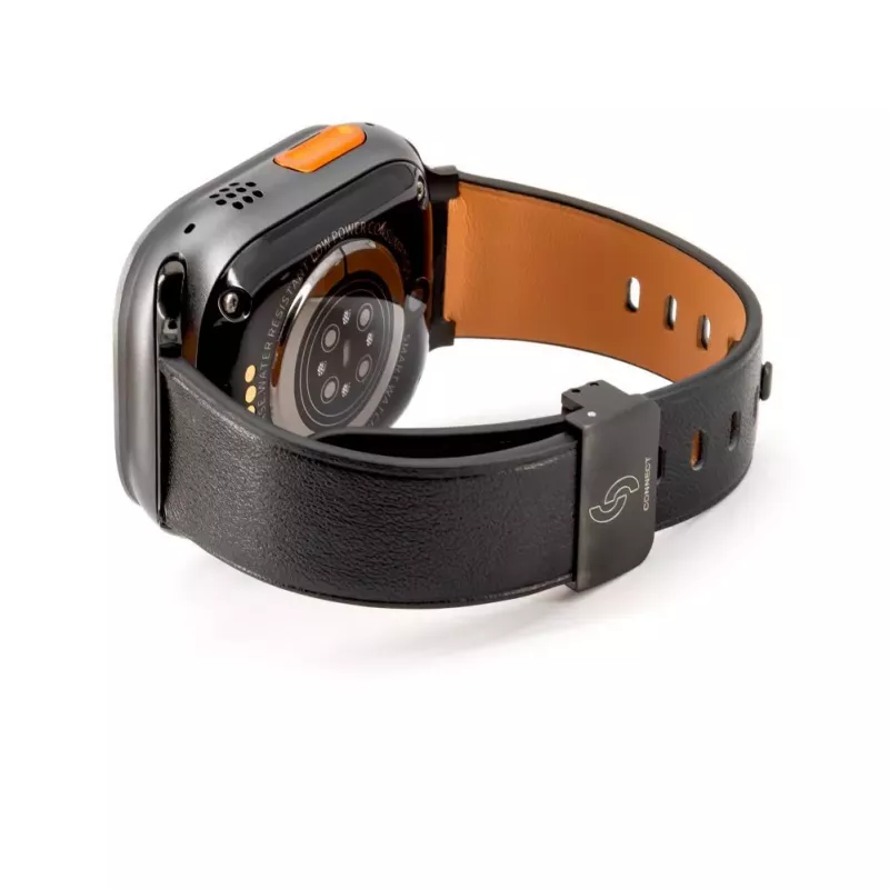 Connect Watch 38/40/41mm Single Loop Buckle -nahkaranneke musta