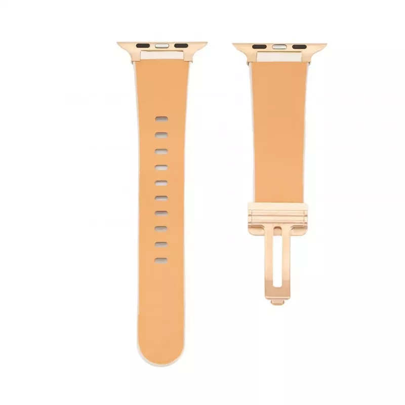 Connect Watch 38/40/41mm Single Loop Buckle -nahkaranneke valkoinen