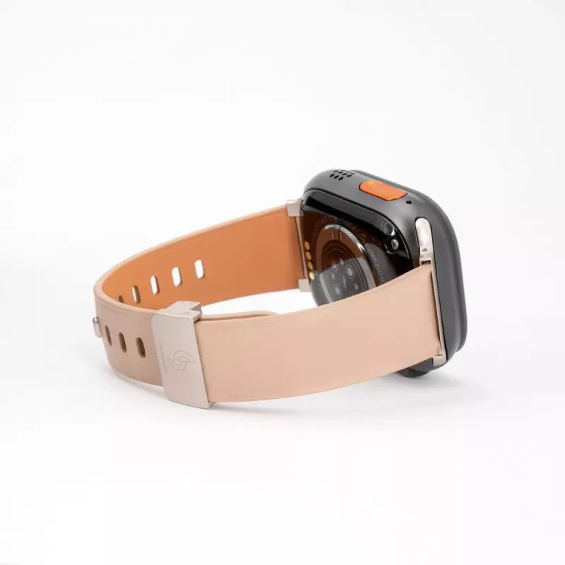 Connect Watch 38/40/41mm Single Loop Buckle -nahkaranneke vaaleanpunainen