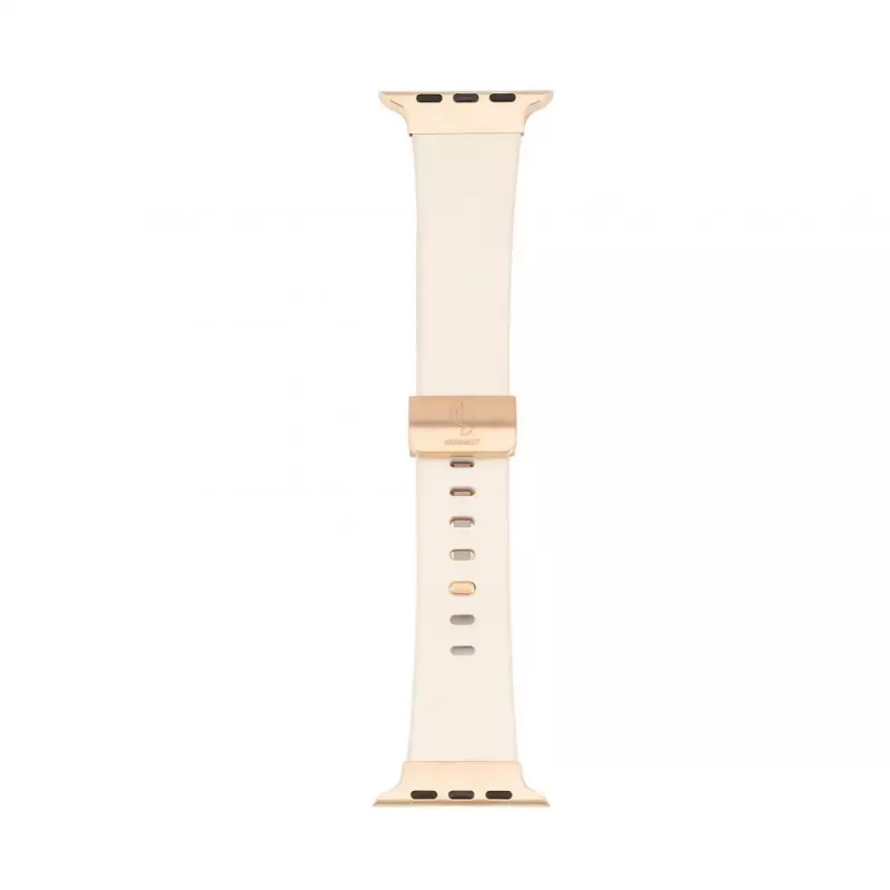 Connect Watch 42/44/45mm Single Loop Buckle -nahkaranneke valkoinen