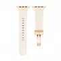 Connect Watch 42/44/45mm Single Loop Buckle -nahkaranneke valkoinen