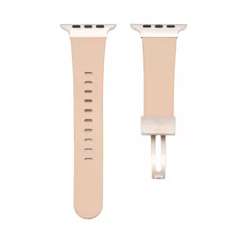 Connect Watch 42/44/45mm Single Loop Buckle -nahkaranneke vaaleanpunainen