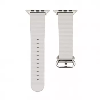 Connect Watch 38/40/41mm Marine-nahkaranneke starlight
