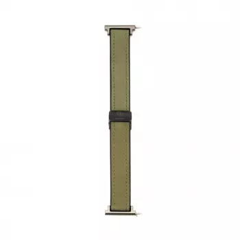 Connect 20mm silikoni-nahkaranneke magneettilukolla metsänvihreä