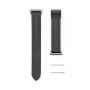 Connect 22mm silikoni-nahkaranneke magneettilukolla musta
