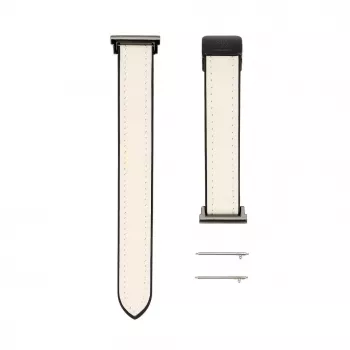 Connect 22mm silikoni-nahkaranneke magneettilukolla valkoinen
