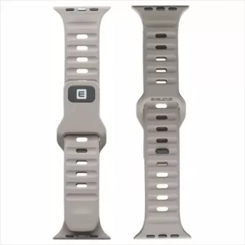 Evelatus Apple Watch 38/40/41mm Sport silikoniranneke vaaleansininen harmaa