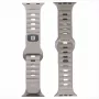 Evelatus Apple Watch 38/40/41mm Sport silikoniranneke vaaleansininen harmaa