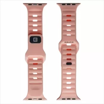 Evelatus Watch 42/44/45 Sport silikoniranneke vaaleanpunainen