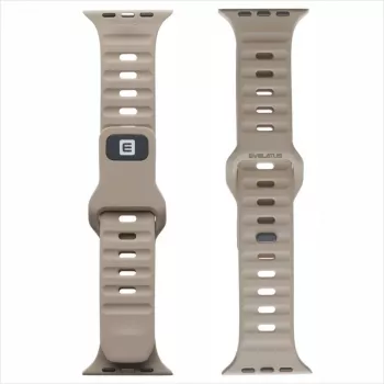 Evelatus Watch 38/40/41 Sport silikoniranneke beige harmaa