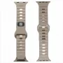Evelatus Watch 42/44/45 Sport silikoniranneke beige harmaa