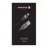 Evelatus USB-A - USB-C -kaapeli 1,2 m punottu nailon musta