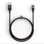 Evelatus USB-A - USB-C -kaapeli 1,2 m punottu nailon musta
