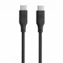 Evelatus USB-C - USB-C -silikonikaapeli 1,2 m 60 W / 20 V 3 A musta