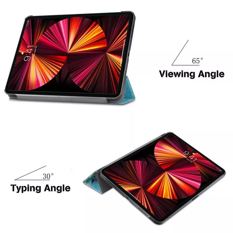 iLike Galaxy Tab S8 Plus 12.4 Tri-Fold Eco-Leather Stand Case Sakura
