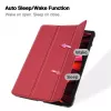 iLike Galaxy Tab S9 FE Tri-Fold Eco-Leather Stand Case Coral Pink