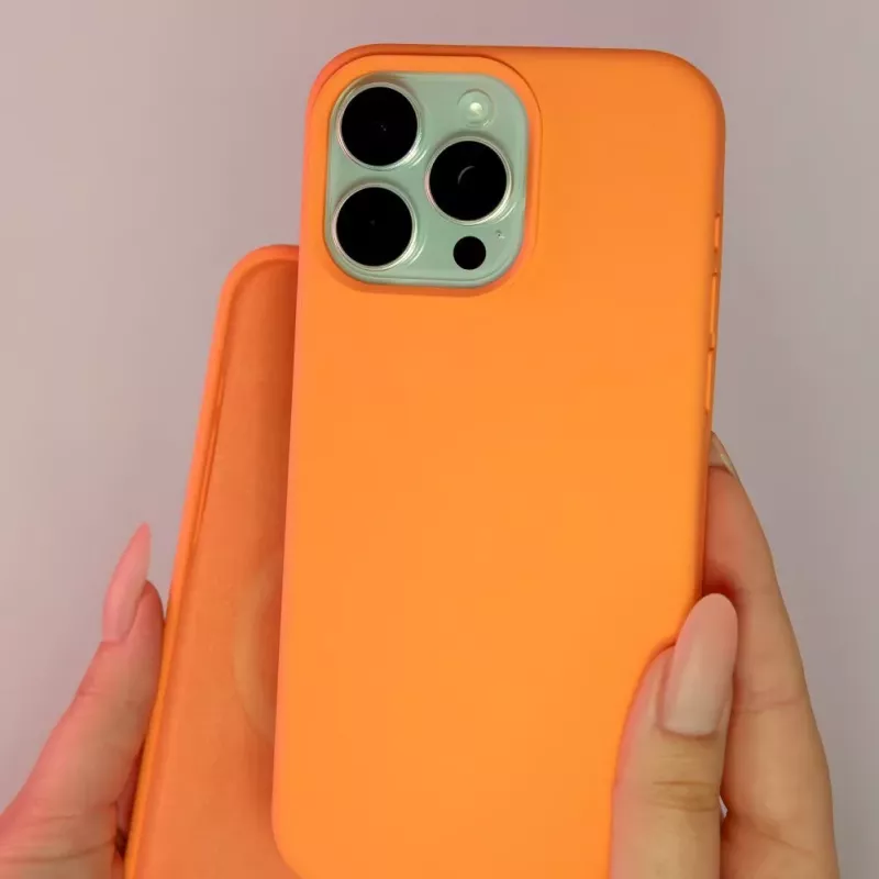 Evelatus Apple iPhone 15 Pro Max Premium MagSafe Soft Touch silikonikuori New Function oranssi