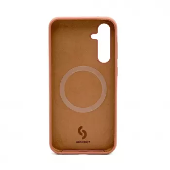 Connect Samsung Galaxy S23 FE Premium Quality Magnetic Soft Touch -silikonikuori Saddle Brown