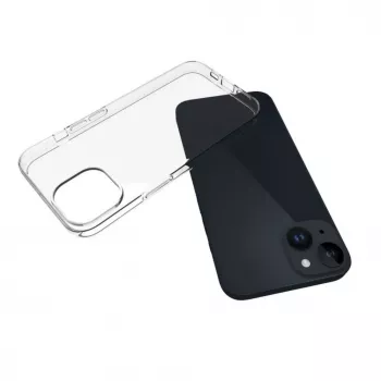 Connect Apple iPhone 15 läpinäkyvä silikonikuori 1,5 mm TPU transparentti
