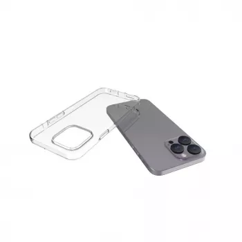 Connect Apple iPhone 15 Pro Max läpinäkyvä silikonikuori 1,5 mm TPU transparentti