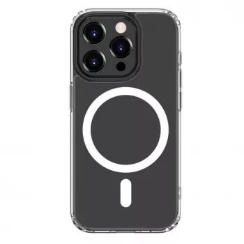 Connect Apple iPhone 15 Pro läpinäkyvä kuori MagSafe-yhteensopiva transparentti
